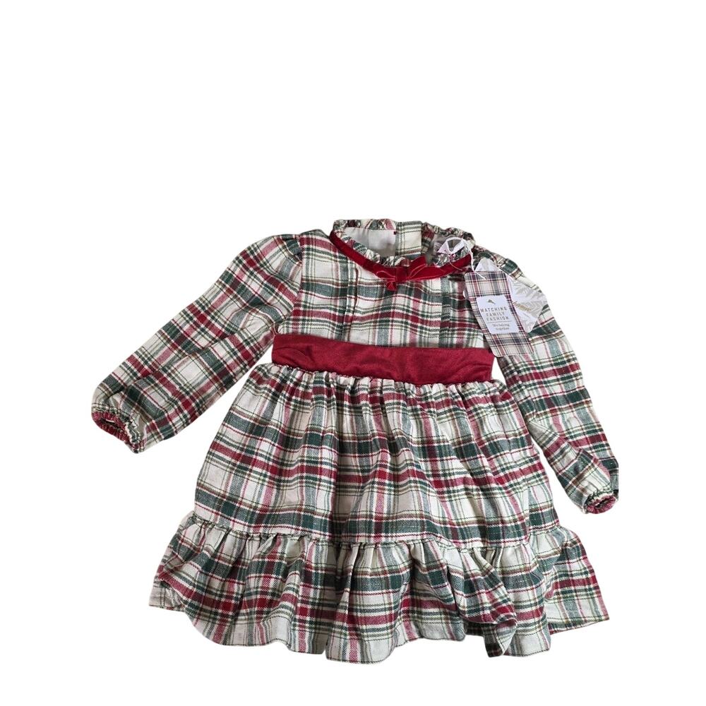 Tommy Bahama Kids Toddler Plaid Christmas Holiday Dress Kids Size 12Months NWT